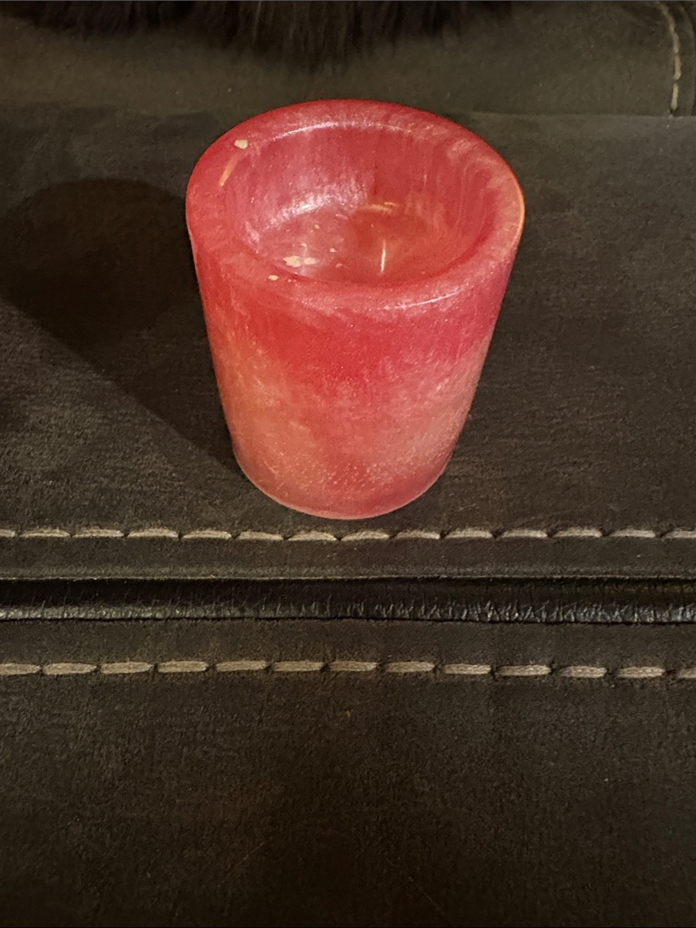 Homemade Pink and Pearl Resin Tea Light Candle Holder